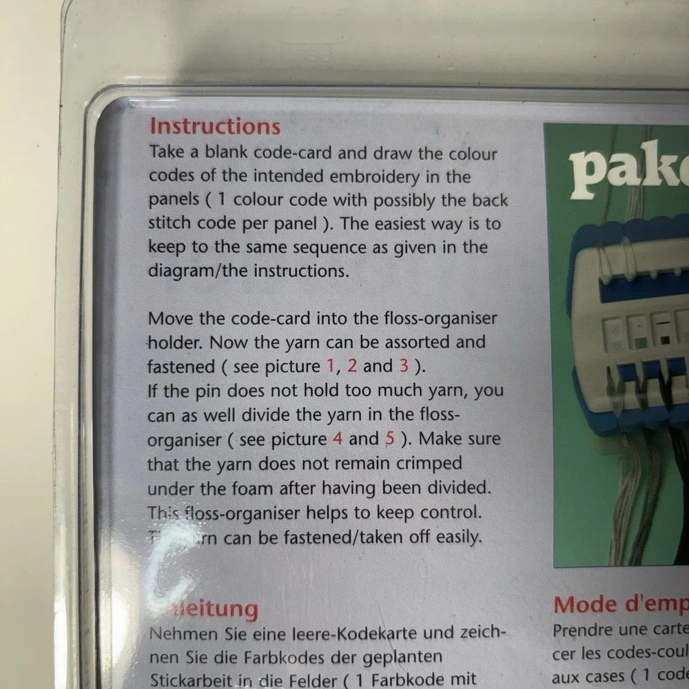 PAKO Embroidery Floss Organizer with 10 Cards (T70911) - New & Sealed
